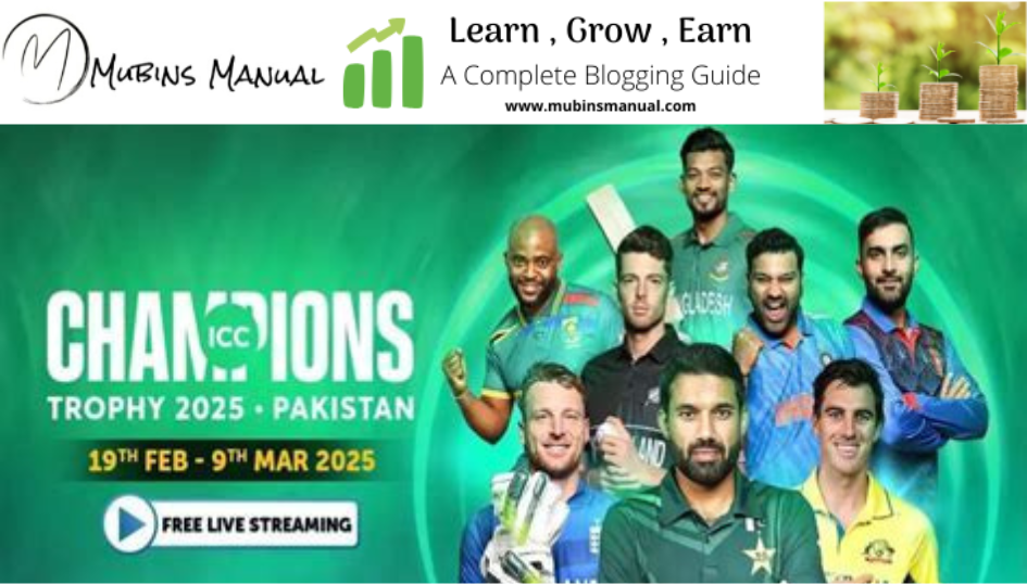 Watch Champions Trophy live 2025